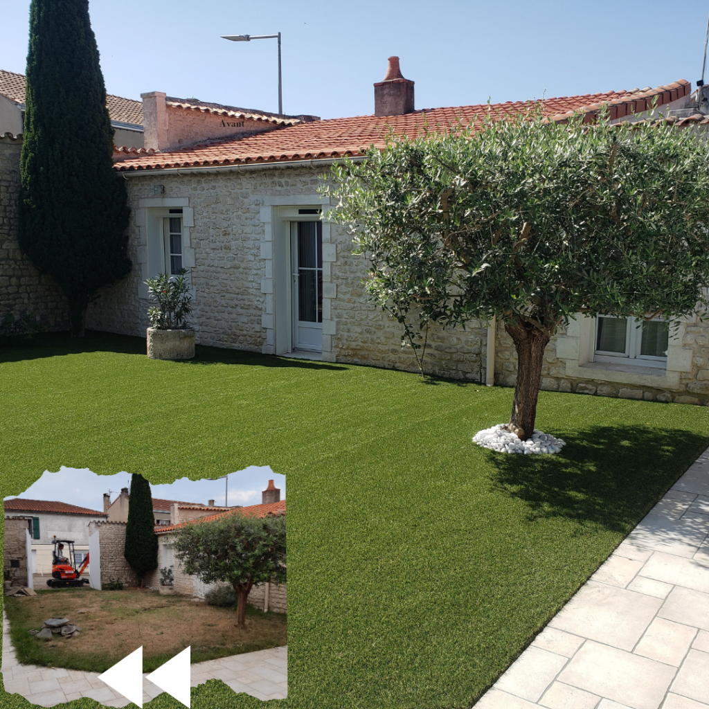Jardin pelouse artificielle la Rochelle
