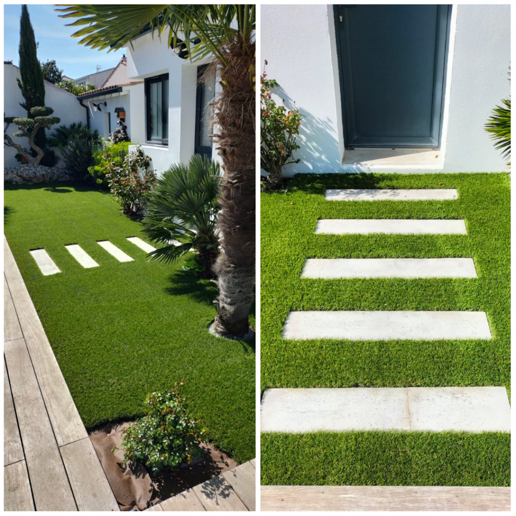 petit jardin avec une piscine à côté de la Rochelle