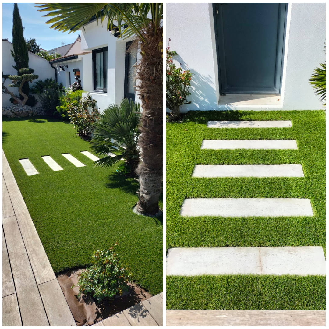 petit jardin avec une piscine à côté de la Rochelle