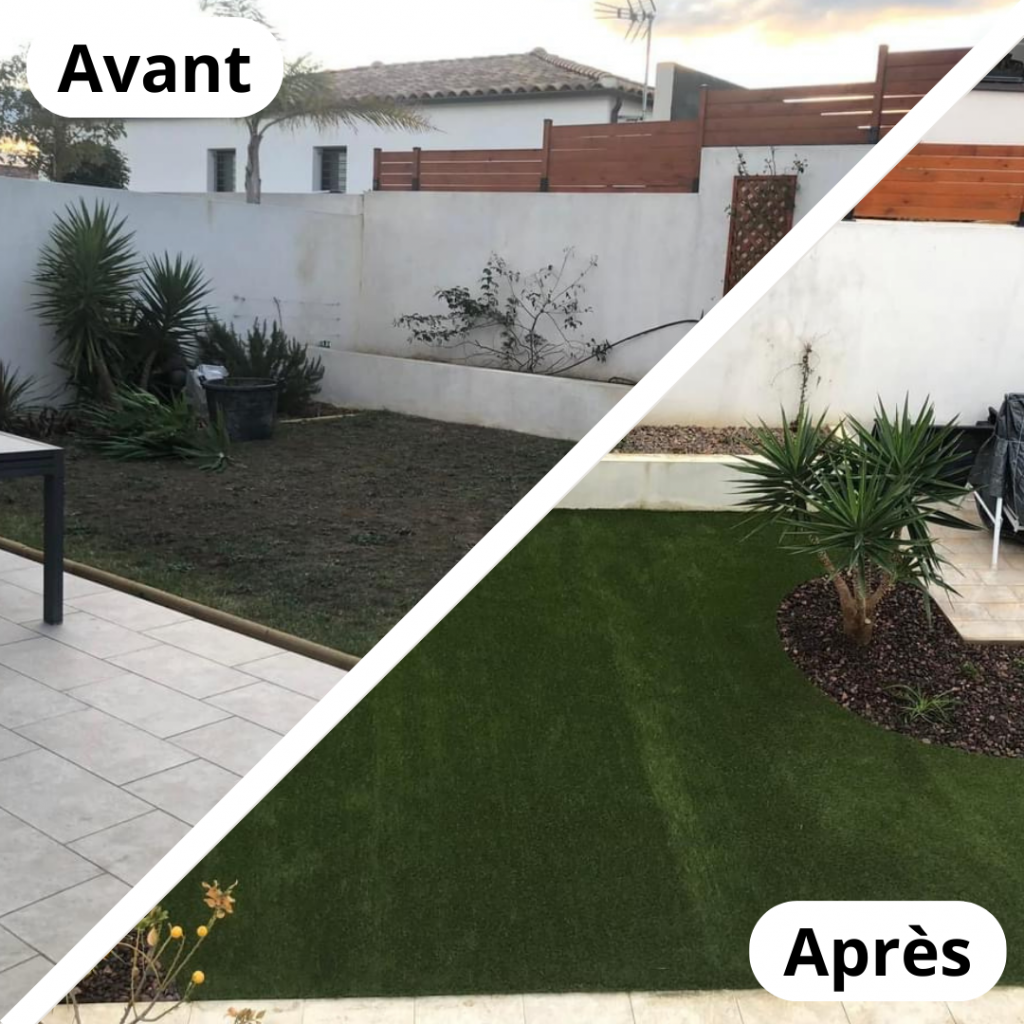 Gazon synthétique Valras-Plage espace extérieur