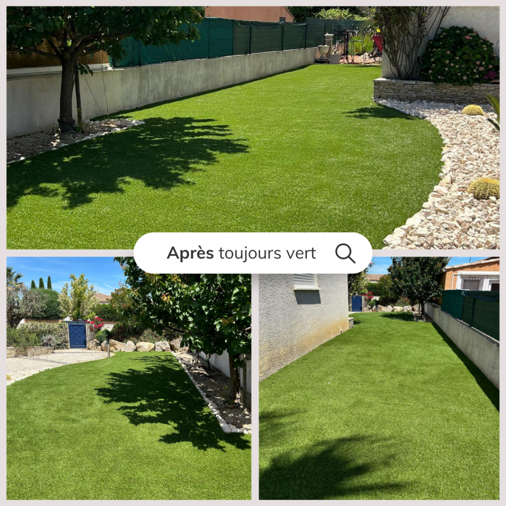 transformation gazon synthétique Bassan